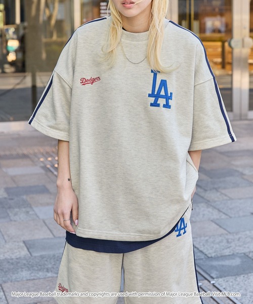 BASEBALL SHIRT SWEAT SHORTS セットアップ MLB セットアップ M オートミール メンズ : ZOZOTOWN Yahoo!店 - 通販