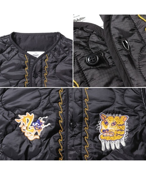 HOUSTON（ヒューストン） ジャケット ノーカラージャケット EMBROIDERY