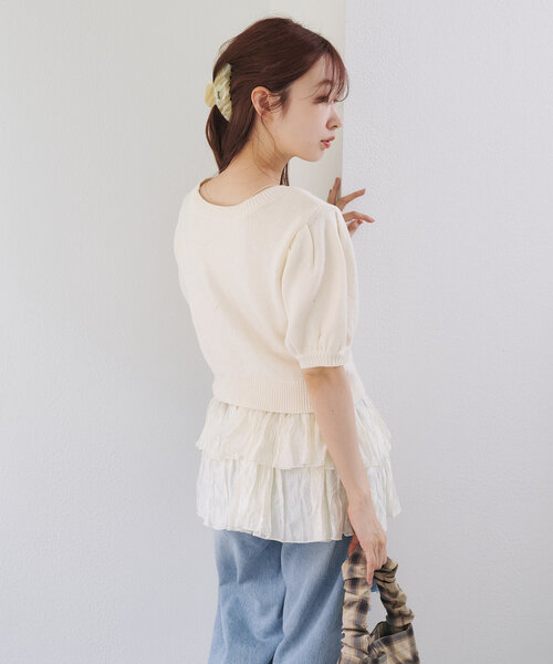 「Kastane」 ニットカーディガン FREE ライトグレー レディース_画像4