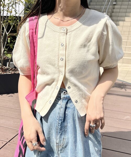 「Kastane」 ニットカーディガン FREE ライトグレー レディース_画像7