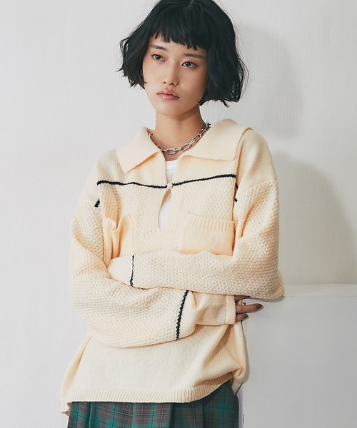 PROTAGONISTA プロタゴニスタ ニット・セーター S ベージュ 【古着】【中古】【送料無料】 PROTAGONISTA プロタゴニスタ ニット・セーター S ベージュ 【古着