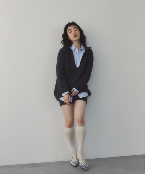 ニットセットアップ☆パープル☆ドロシーズ DRWCYS（ドロシーズ） セットアップ スキッパーニットセットアップ