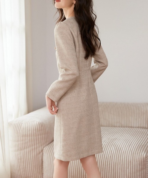 shameless ワンピース 金ボタンツイードワンピース : ZOZOTOWN Yahoo