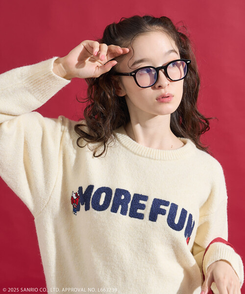 新品タグ付 マーク＆ロナ スパンコールロゴ シルク　絹 ニットセーター 50 FREAK'S STORE（フリークスストア） ニット セーター SANRIO/サンリオ