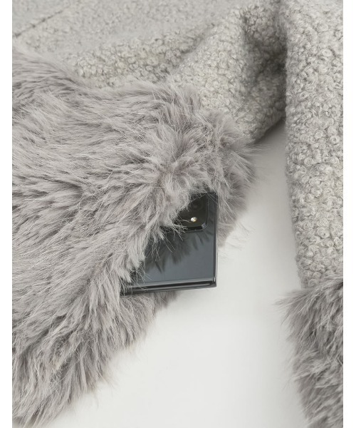 「Re:EDIT」 「MEISM」ノーカラージャケット MEDIUM グレー レディース_画像5