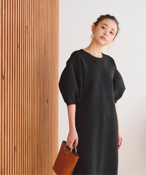 「titivate」 ニットワンピース M グレイッシュベージュ レディース_画像7