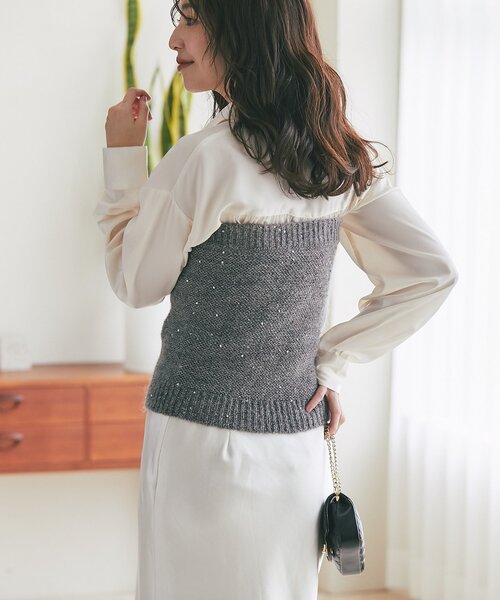 出品9/30まで⭐︎タグ付新品⭐︎ベアトップオールインワン　ラブティックボンボン 人気アイテム再入荷！】ニットベアトップオールインワン | La boutique