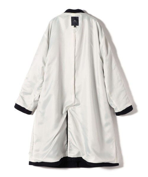 SHIPS Primary Navy Label ウールチェスターコート SHIPS Primary Navy Label:ウール メルトン シングル チェスター