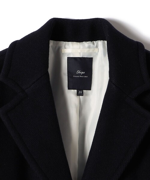 SHIPS（シップス） コート チェスターコート SHIPS Primary Navy Label