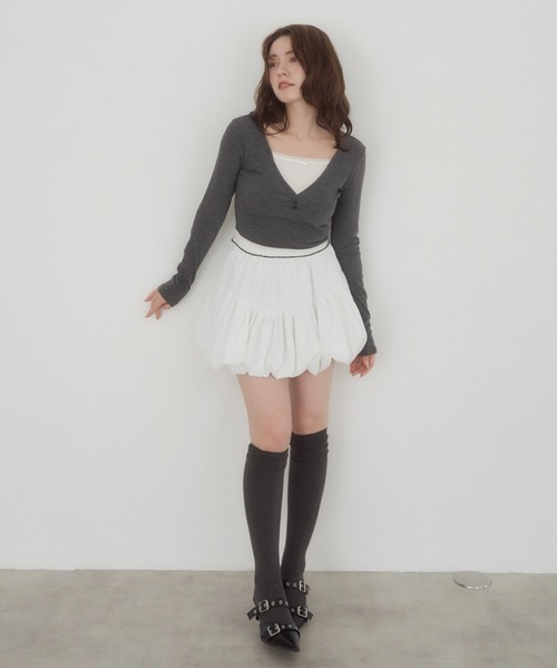 「mellowneon」 長袖カットソー FREE アイボリー レディース_画像7