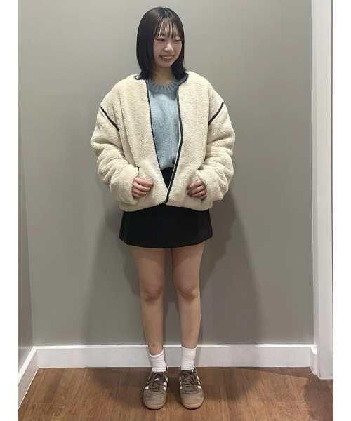 GAP ボアジャケット XS クリーム色 ユニセックス Gapロゴ ボア 