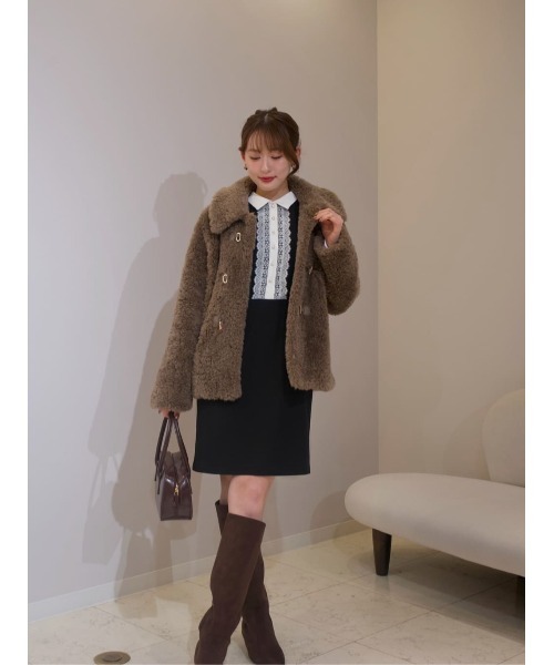 Her lip to コート アウター Bambina Faux Fur Coat レディース