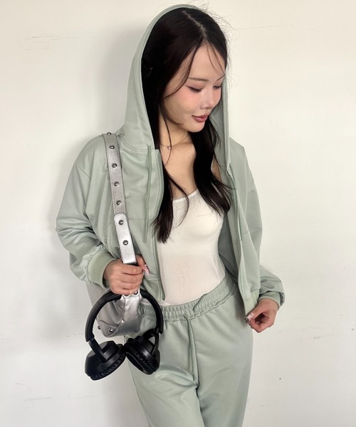 Mejoul セットアップ 「2026春夏新作」「セットアップ」ショートジップ