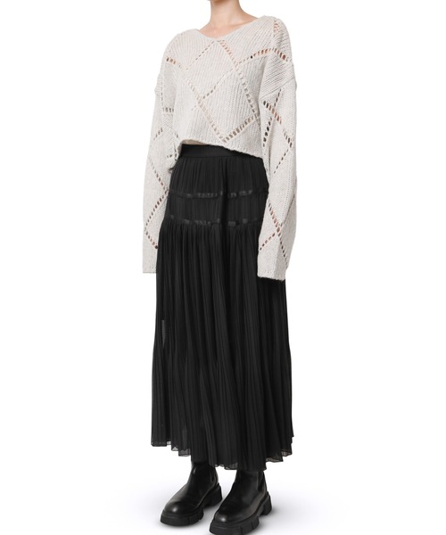 「LE CIEL BLEU」 長袖ニット 36 グリーン レディース_画像4