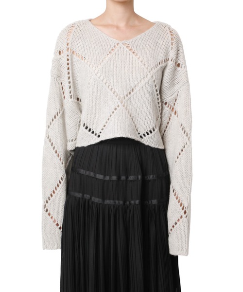 「LE CIEL BLEU」 長袖ニット 36 グリーン レディース_画像5