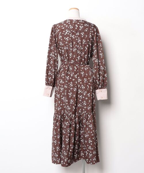 「natural couture」 長袖ワンピース FREE ブラウン レディース_画像2