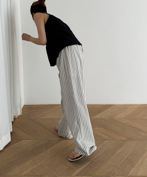 「CANAL JEAN」 イージーパンツ ONE SIZE アイボリー レディース_画像6