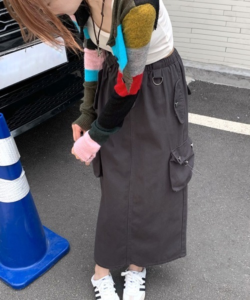 「Riff」 スカート S チャコールグレー レディース_画像3