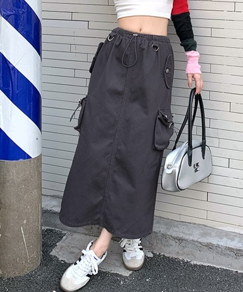 「Riff」 スカート S チャコールグレー レディース_画像5