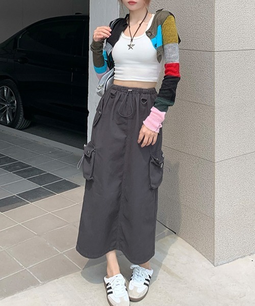 「Riff」 スカート S チャコールグレー レディース_画像9