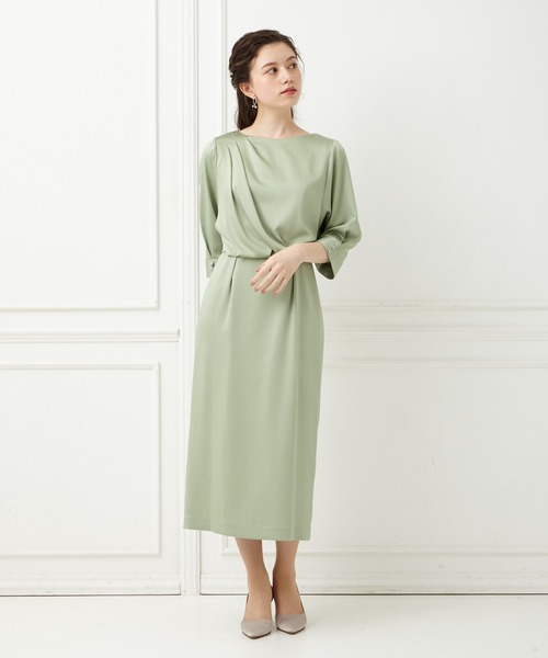 「AIMER」 半袖ワンピース MEDIUM グリーン レディースの画像