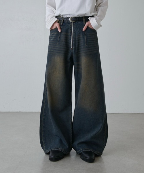 Lui's（ルイス） ワイドパンツ ジーンズ 「Neucon」VINTAGE WASH BAGGY
