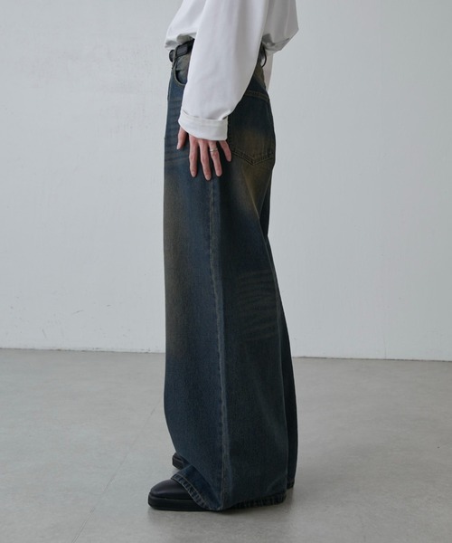 Lui's（ルイス） ワイドパンツ ジーンズ 「Neucon」VINTAGE WASH BAGGY
