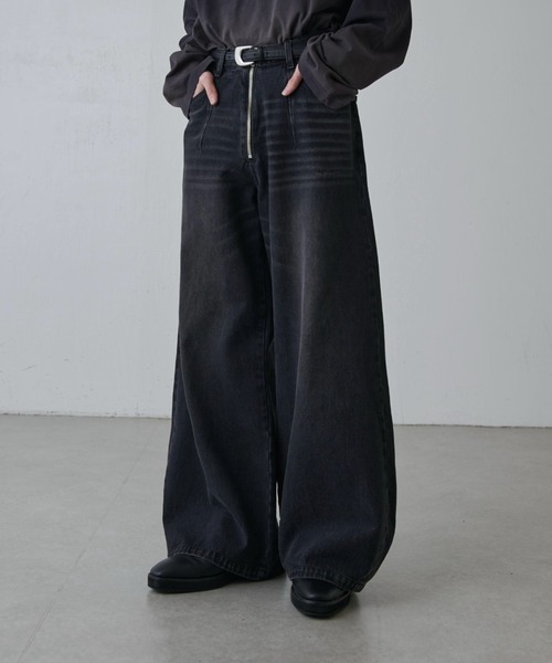 Lui's（ルイス） ワイドパンツ ジーンズ 「Neucon」VINTAGE WASH BAGGY