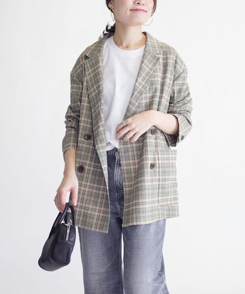 「SHIPS」 テーラードジャケット 36 ベージュ レディース_画像2