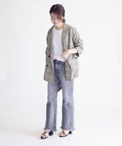 「SHIPS」 テーラードジャケット 36 ベージュ レディース_画像5