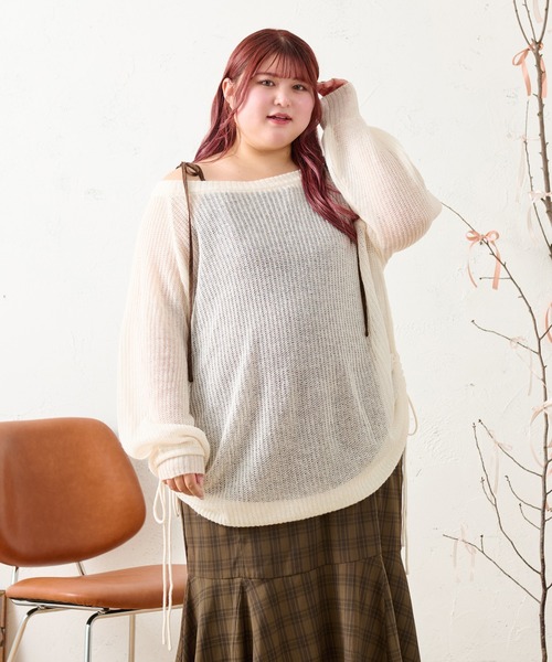 「Louiosy」 長袖ニット X-LARGE アイボリー レディース_画像2