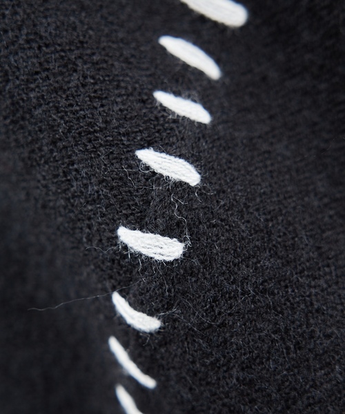 「AH ABAHOUSE」 長袖ニット 46 グレイッシュベージュ メンズ_画像8