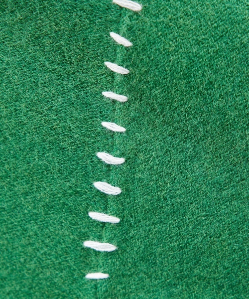 「AH ABAHOUSE」 長袖ニット 46 グレイッシュベージュ メンズ_画像9