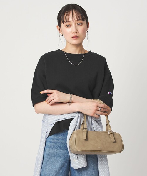 tシャツ 「別注」「Champion」5分袖 スウェット プルオーバー レディースの画像