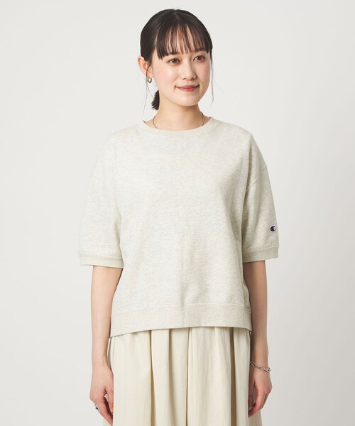 tシャツ 「別注」「Champion」5分袖 スウェット プルオーバー レディースの画像