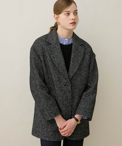 「LE SOUK HOLIDAY」 テーラードジャケット L オフホワイト レディース_画像3