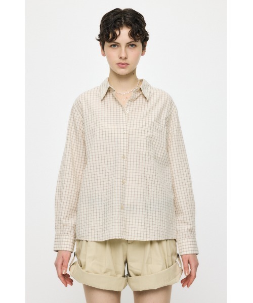 MOUSSY（マウジー） ブラウス シャツ 「26年SS新作」SUCKER CHECK 