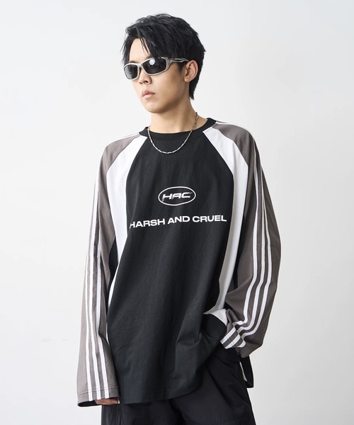 「HARSH AND CRUEL」 長袖Tシャツ L ブラック メンズ_画像4