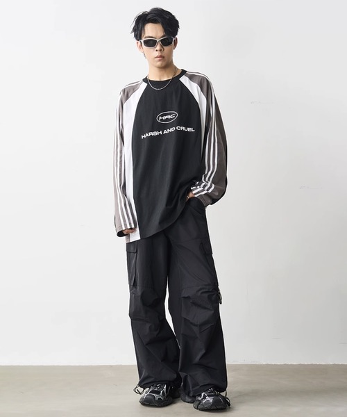 「HARSH AND CRUEL」 長袖Tシャツ L ブラック メンズ_画像8