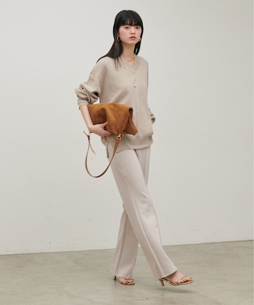 LARUTA（ラルータ） パンツ 「LARUTA」ボンディングセミフレアパンツ