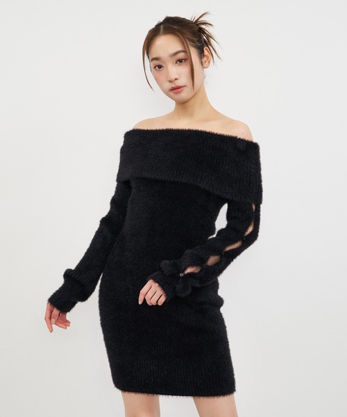 「SPIRALGIRL」 ニットワンピース FREE ベージュ レディース_画像7