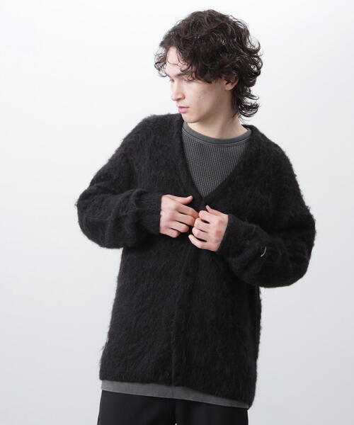 「MANASTASH」 ニットカーディガン X-LARGE レッド メンズ_画像3