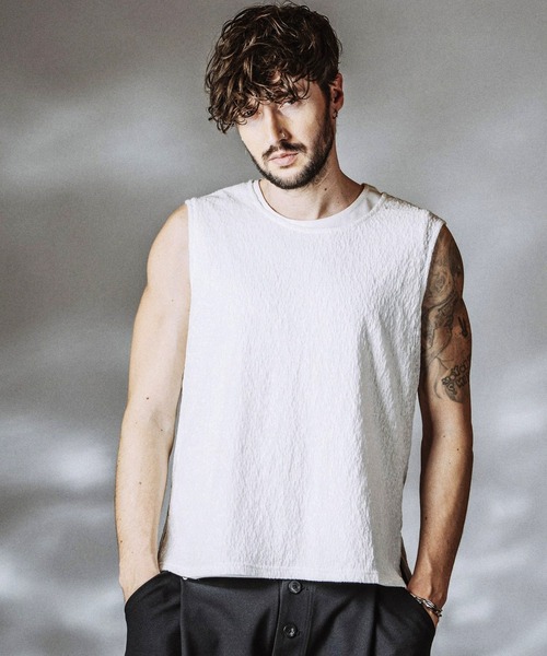 NO ID.（ノーアイディー） tシャツ 「NO ID.」Sheer Layered
