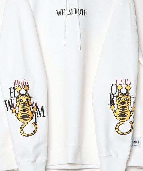 「adamsJUGGLER」 「whim roth」プルオーバーパーカー M ホワイト メンズ_画像3