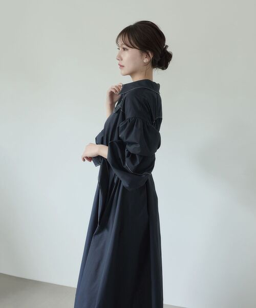cle blatt シャツワンピース ステッチシャツワンピース : ZOZOTOWN