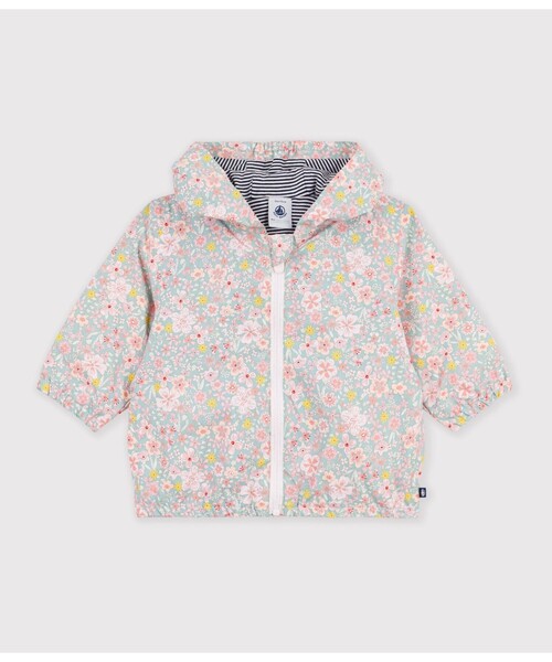 PETIT BATEAU（プチバトー） マウンテンパーカー アウター フラワー 