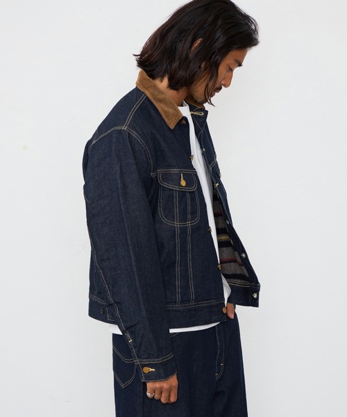 「Lee」 デニムジャケット MEDIUM インディゴブルー メンズの画像