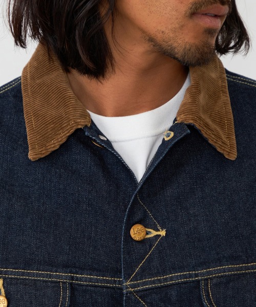 「Lee」 デニムジャケット MEDIUM インディゴブルー メンズの画像
