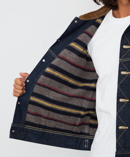 「Lee」 デニムジャケット MEDIUM インディゴブルー メンズの画像