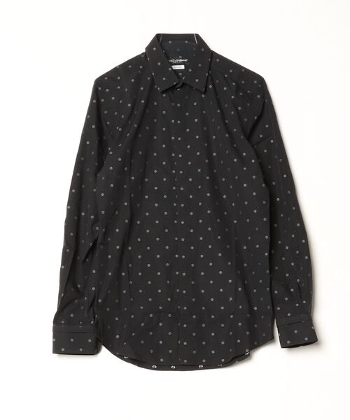 【定価15万 近年 新品未使用】ドルチェ&ガッバーナ　シャツ　黒　DG柄 DOLCE&GABBANA（ドルチェ & ガッバーナ） 長袖シャツ 39 ブラック